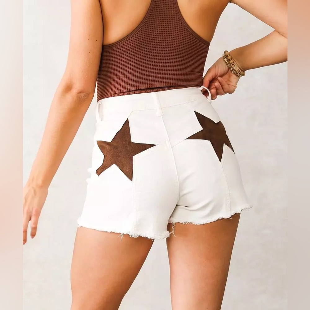 Saints and Hearts High Rise Stretch Star Shorts